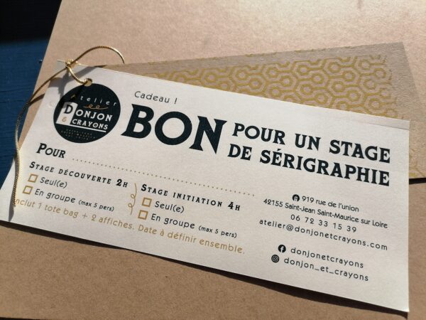 Stage d'initiation à la sérigraphie (4h)