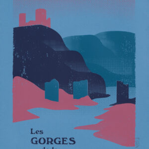 affiche sérigraphiée gorges de la loire