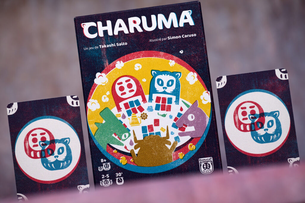 Charuma, un jeu de Takashi Saito illustré par Simon Caruso édité par Darucat