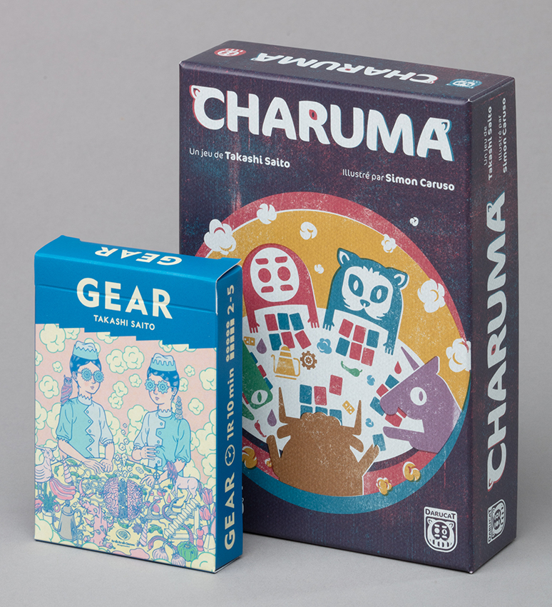 Charuma, un jeu de Takashi Saito illustré par Simon Caruso édité par Darucat